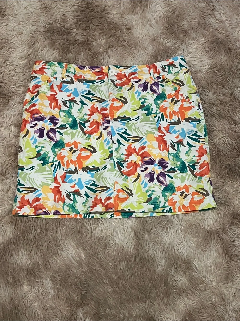 Christopher & Banks Multicolor Floral Skort - Bright Floral Size 16